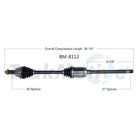 Surtrack Axle Cv Axle Shaft, Bm-8112 BM-8112